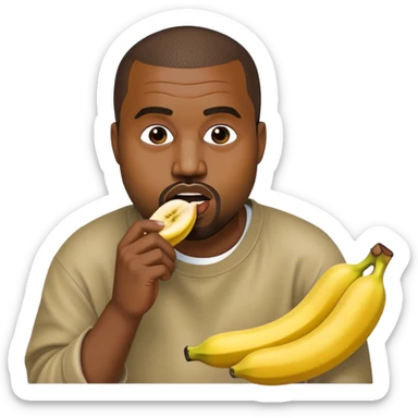 Kanye west eating a banana  sticker