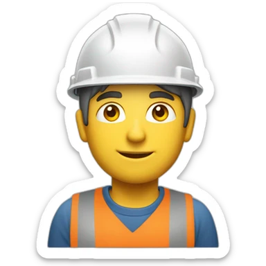 un ingeniero de contrucion sticker