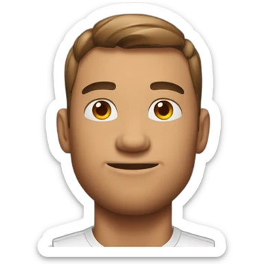 muscular guy with tight polo shirt sticker