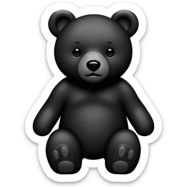 Bear black silhouette sticker