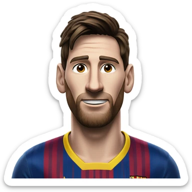 Messi wearing Barcelona shirt sticker