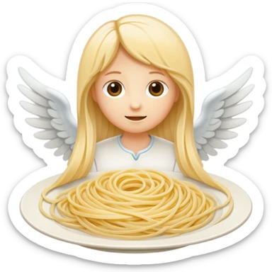 angel hair pasta sticker