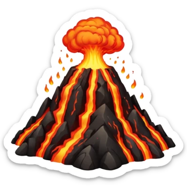volcano sticker