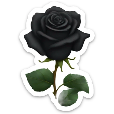 Black rose sticker