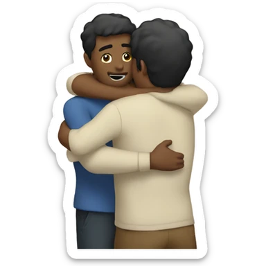Friends hug sticker