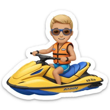 jet ski rider sticker