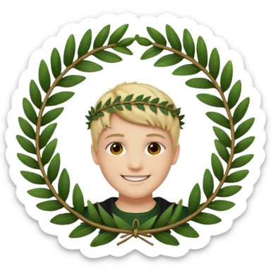 A detailed face emoji of Nero, the Roman emperor sticker