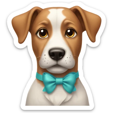 Dog with bows  sticker