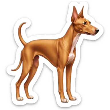 Pharaoh hound dog full body sticker