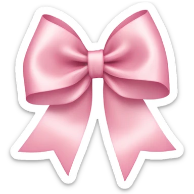 light pink ribbon bow sticker