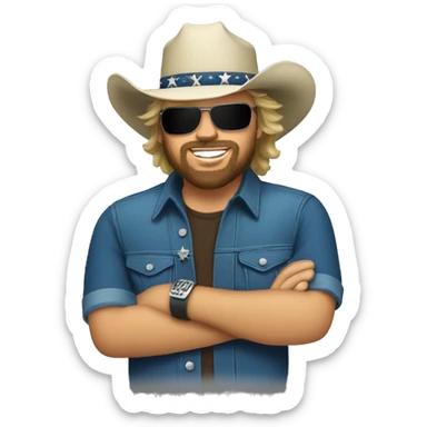 toby keith  sticker