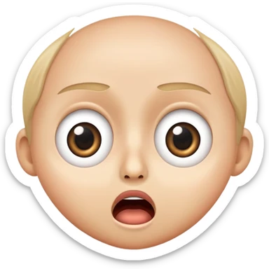 Surprised face with wide eyes and open mouth sticker