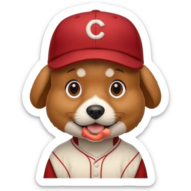 baseball hat dog sticker