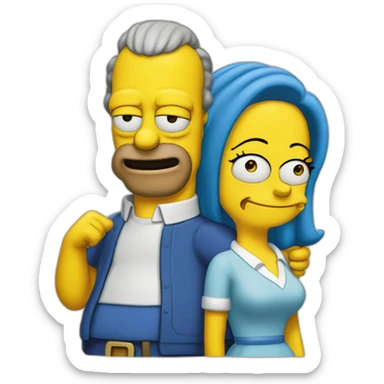 Homer et marge simpson sticker