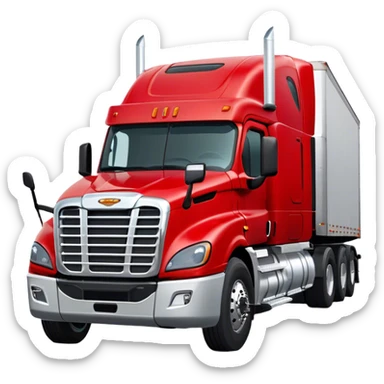 Cattle Truck - Freightliner Cascadia (Model Year: 2021) (Iconic colour: Red) sticker