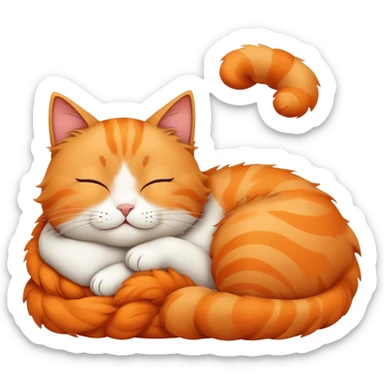 Cat sleeping sticker