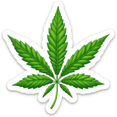 Marihuana hoja sticker