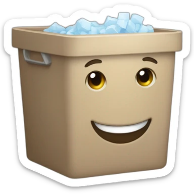 cubo con basura sticker