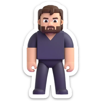 Jack Black as a Minecraft character sticker