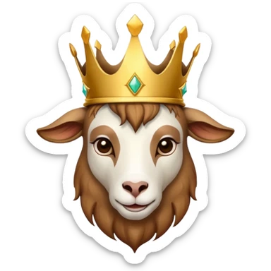 Goat avec un couronne sticker