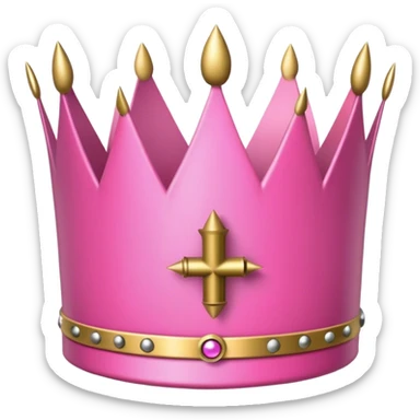 pink crown with a bullet by it sticker