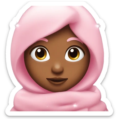 Baby pink heart with sparkles sticker