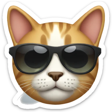 Cat with sunglasses sticker