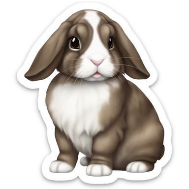 Brindle holland lop bunny  sticker