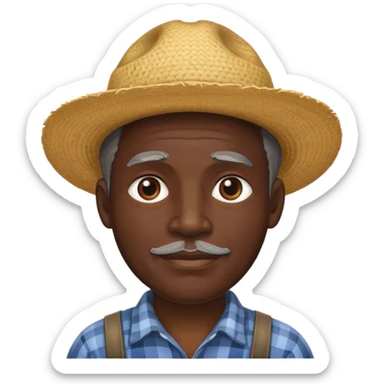 black poor farmer sticker