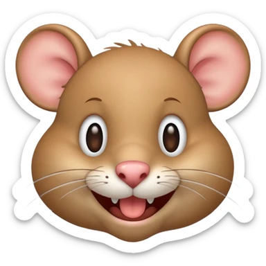 Rat smiling emoji sticker