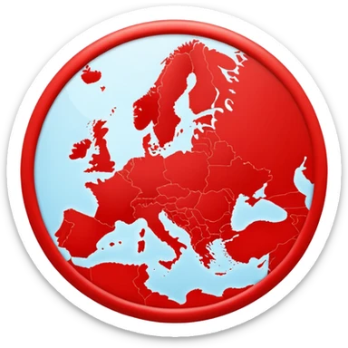 Point in europe map sticker