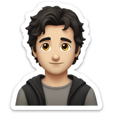 dark hair harry potter with his iconic scar sticker