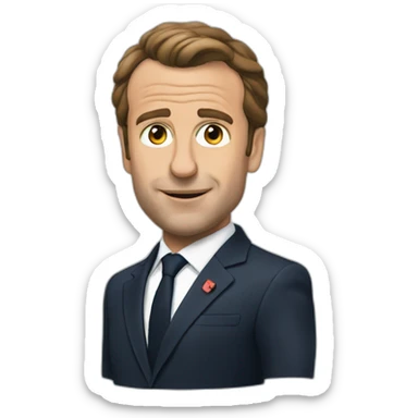 Macron qui rap sticker