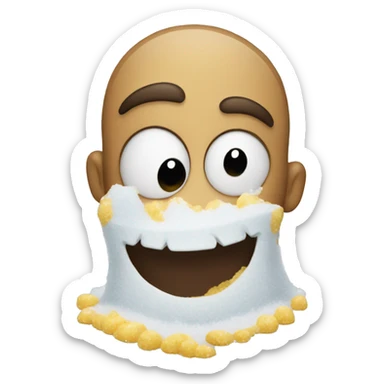 happy emoji with a pile of salt sticker