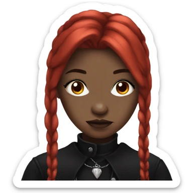 Goth girl with red hair sticker