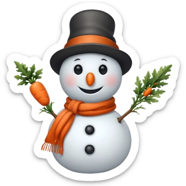 cool snowman sticker