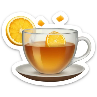 Ginger citrus hot tea sticker