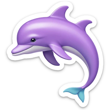 Pastel purple dolphin sticker
