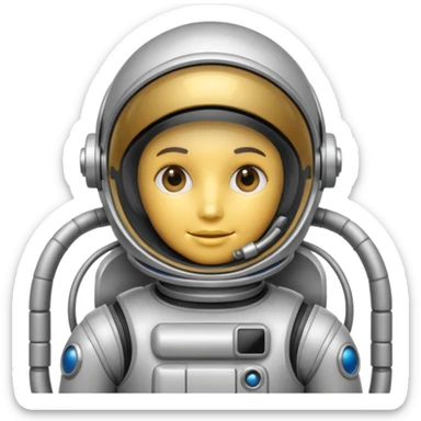 astonaut robot copilot sticker