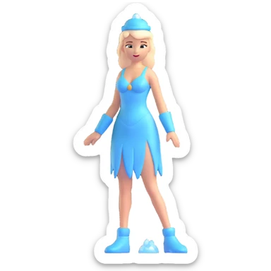 ice woman standing sticker