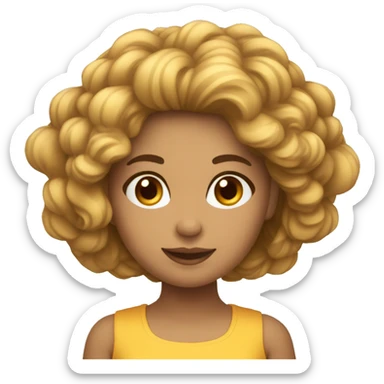 Boneca segurando um Laço de cabelo na mão  sticker