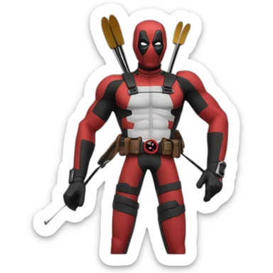 Dead pool qui fait du ski alpin sticker