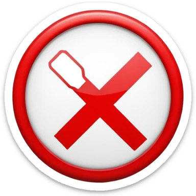 prohibition symbol with red circle and diagonal line sticker