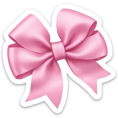 Baby pink bow sticker