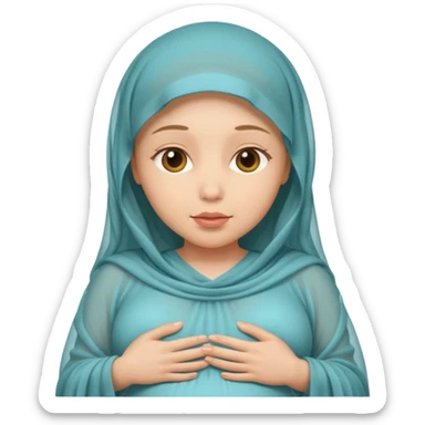 Une femme voilée enceinte sticker