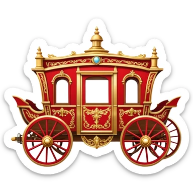 huge-horse-drawn-fancy-french-stagecoach-caravan sticker