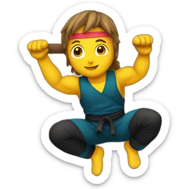 Ninja Warrior Athlete hanging from a bar sticker