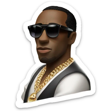 p diddy in a car sticker