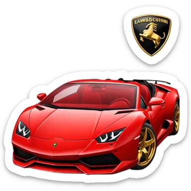 lamborgini emoji text sticker