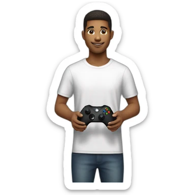 Jeune homme 20 ans qui lance une manette de jeu xbox sticker